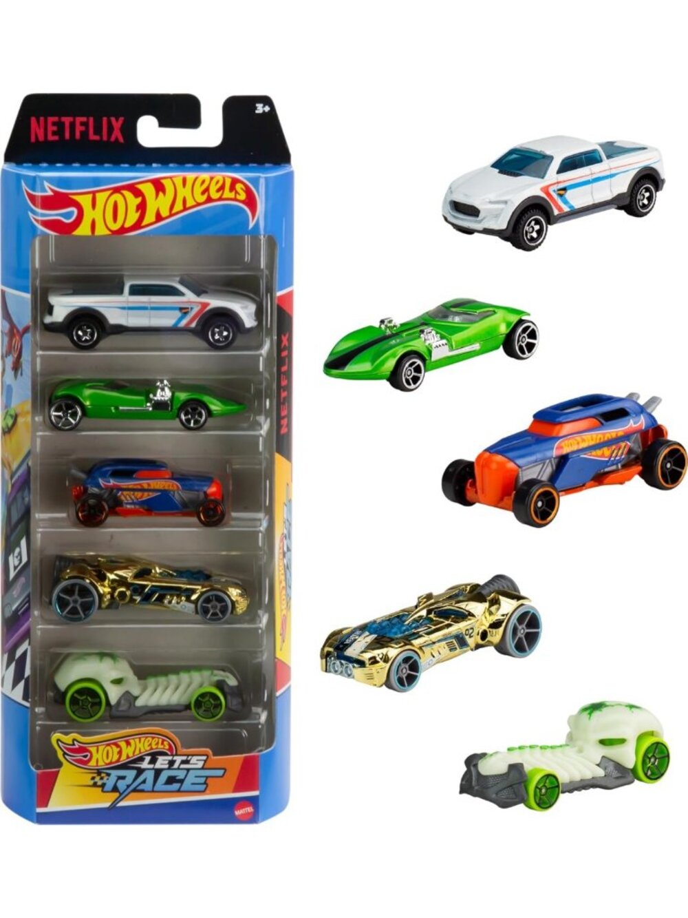 Hot Wheels Toy Cars & Trucks 5-Pack, Set of 5 Die-Cast Vehicles from The